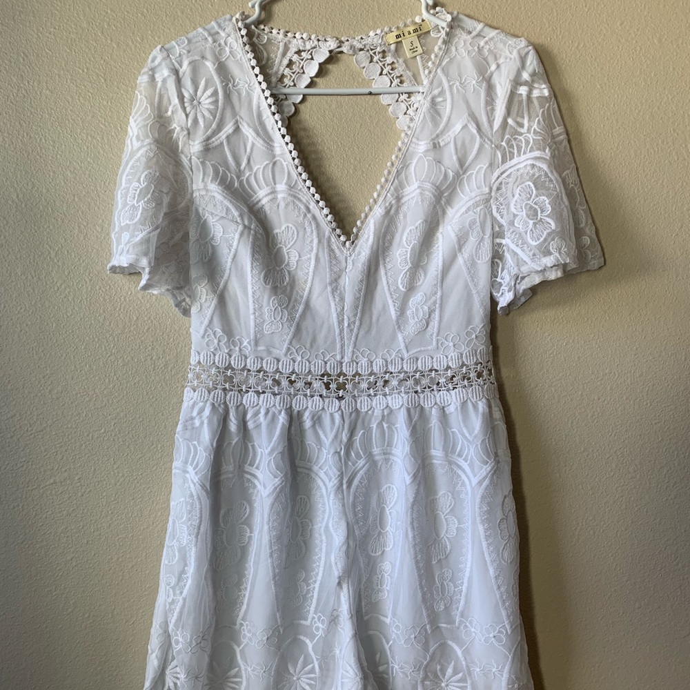 CUTEST white lace romper!